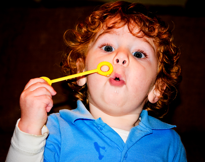 Brady Blowing Bubbles