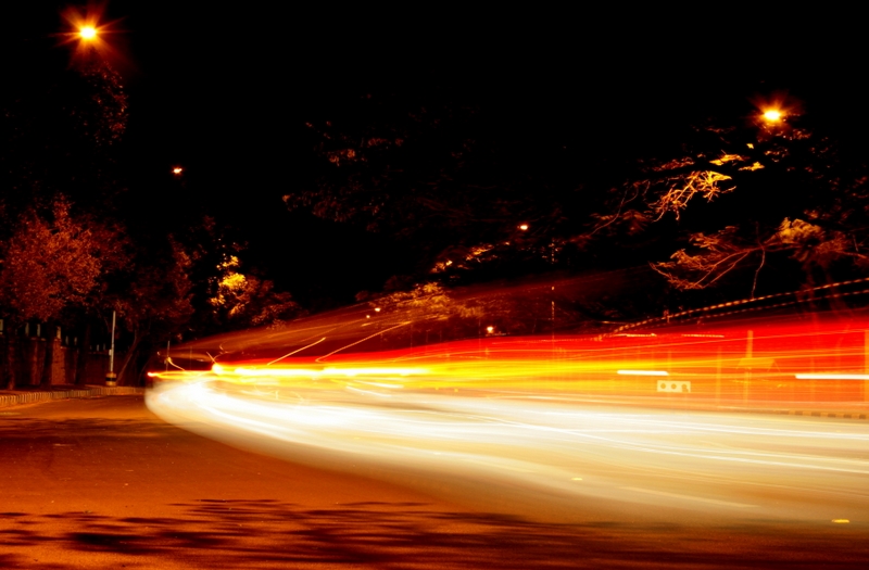 My road is lit up..... (Old Airport Road Bangalore)