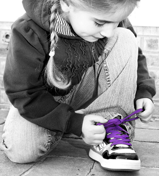 Tying Her Shoes