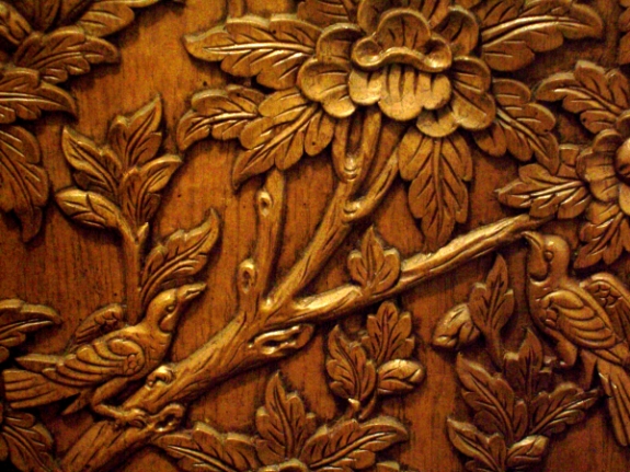 Teak Wood Carved Branch