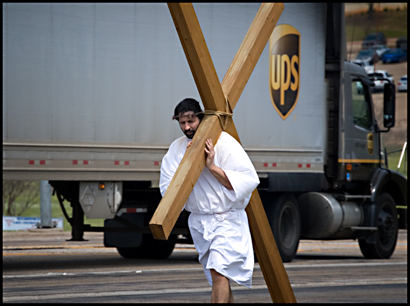 Jesus, Crucifix & UPS