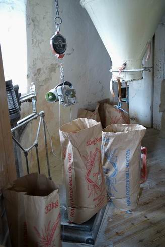 Flour bags waiting to be filled 