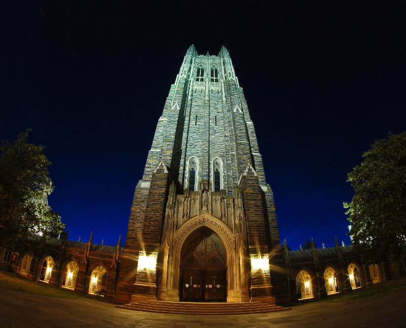 Duke Chapel thru a Fisheye