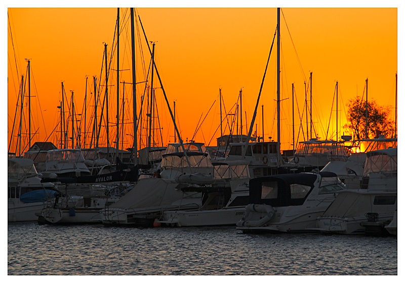 Sunset Over the Yacht  Club