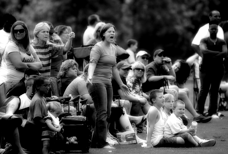 Soccer Mom is very, VERY, unhappy with the referee.  Grandma too!