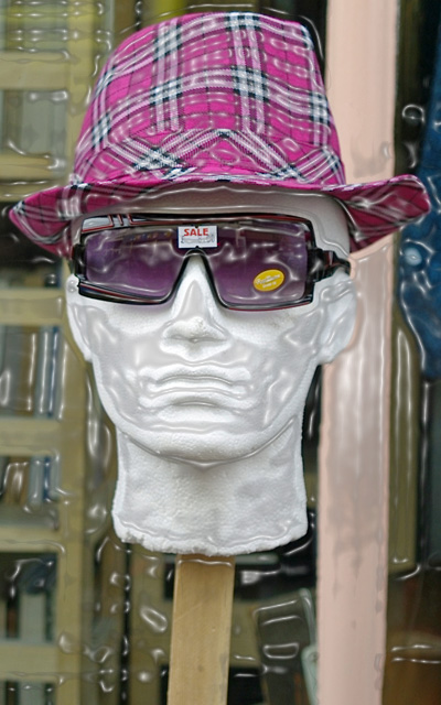 Sharp features ... plastic wrapped