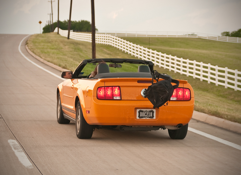 Forgotten on the trunk top!