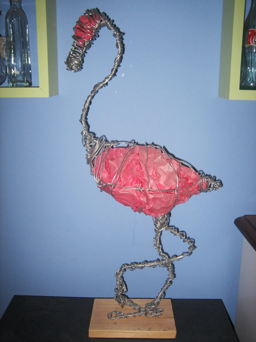 wire flamingo