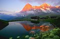 Eiger and Monch Alpenglow