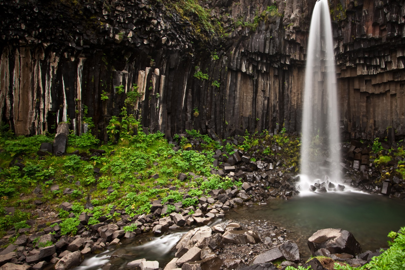 Black waterfall