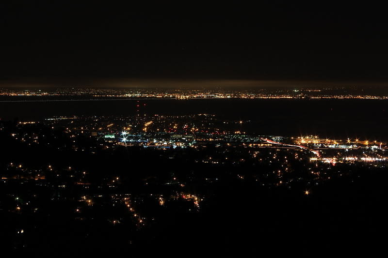 Overlooking South San Francisco Bay at Night