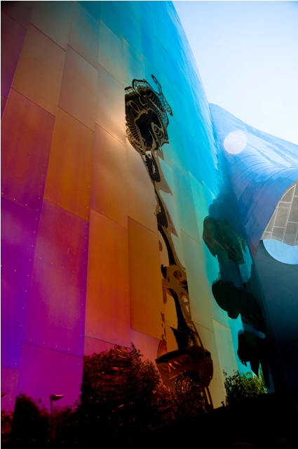 Space Needle reflecting off the EMP