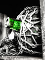 bright green bottle