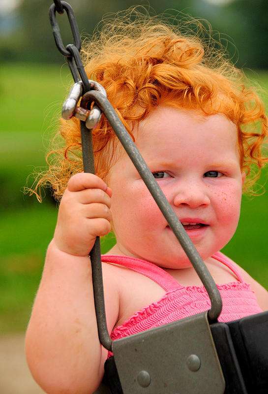 Girl on a swing