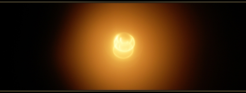 Light in a misty kitchen window