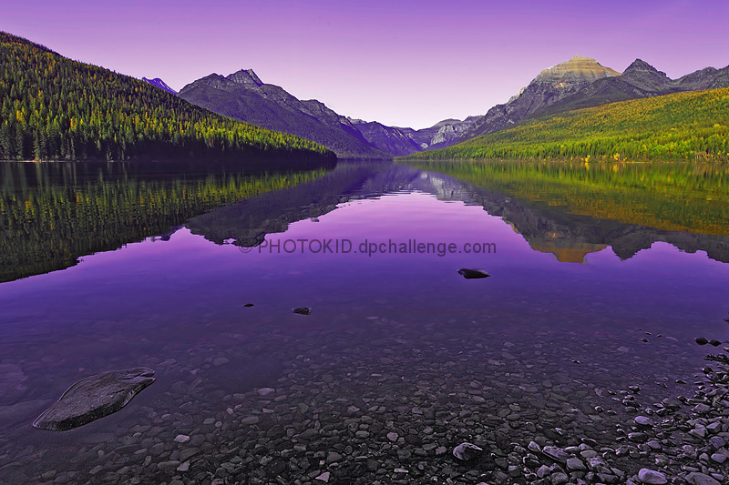 Bowman Lake Sunset