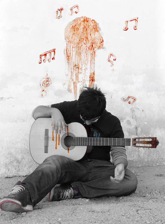 I'm bleeding to color music