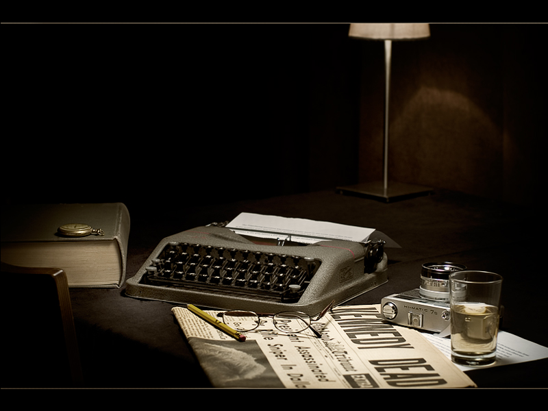 a reporter's desk, nov. 1963