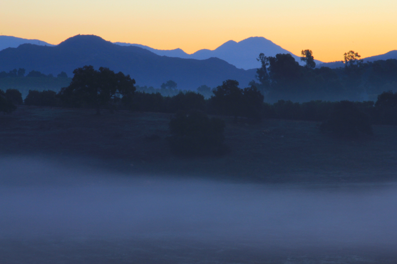 Early morning clouds in the valley