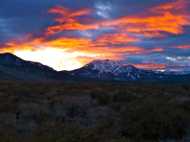 Snow Fire Sky