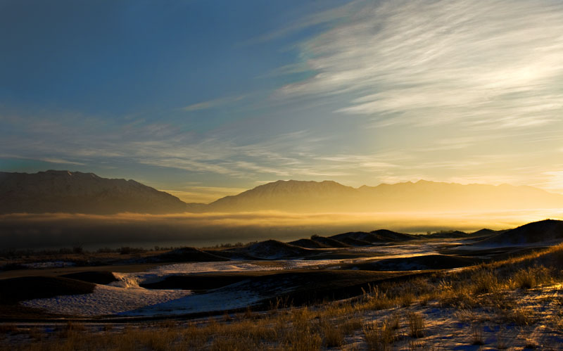 A Misty Morning Horizon