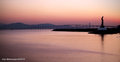 statue of the goddes of mercy at dusk