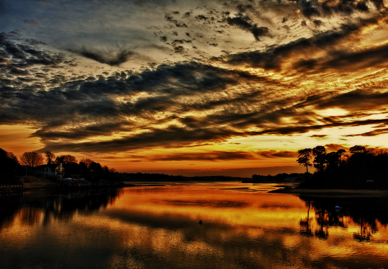 Bass River, Sunset, New Year's Day