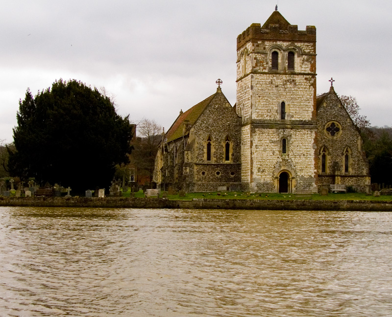 Bisham Church (12th century tower).