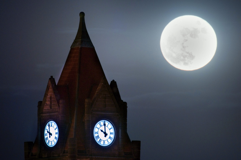 Moonrise Over City Hall
