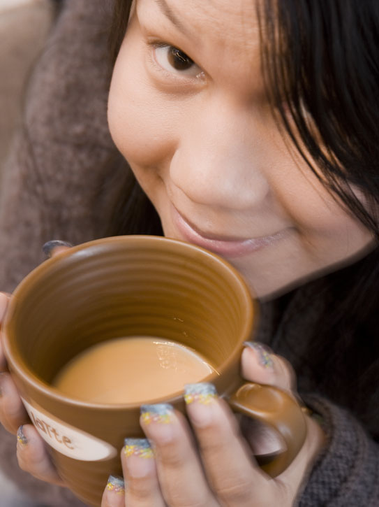 Coffee on a cold winter day