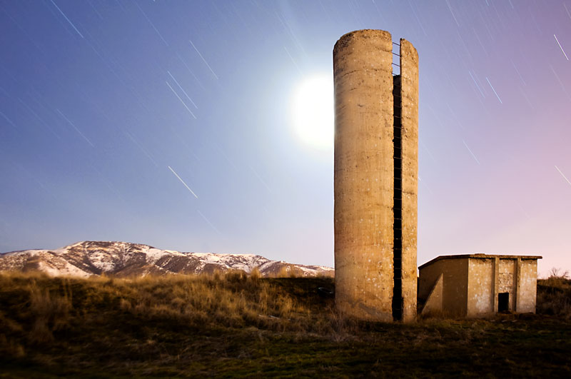 A Moonlit Silo