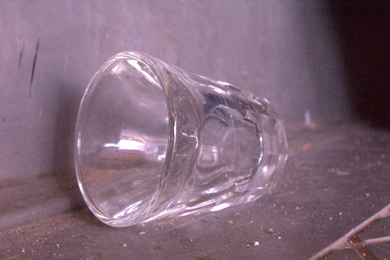 Shotglass on it's side