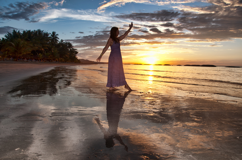 Yoga by sunset