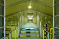 Across the walkway