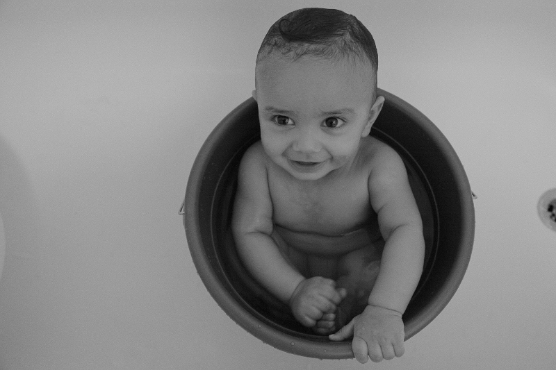 In the bath