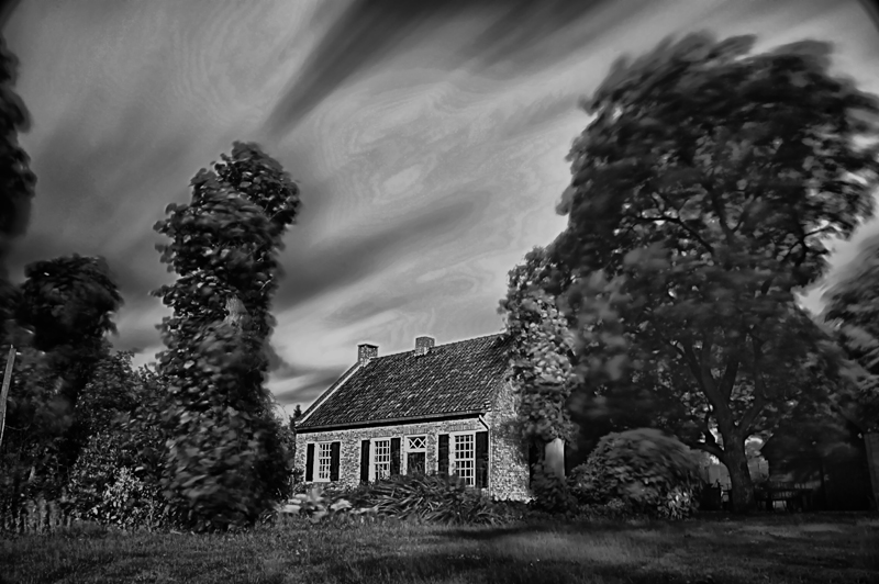 Our house on a windy evening