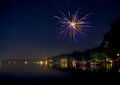 Relaxing on the lake, enjoying fireworks