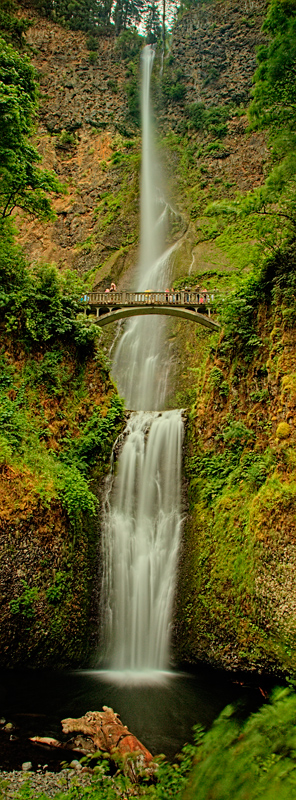 Six-hundred-foot Tall Roaring Waterfall