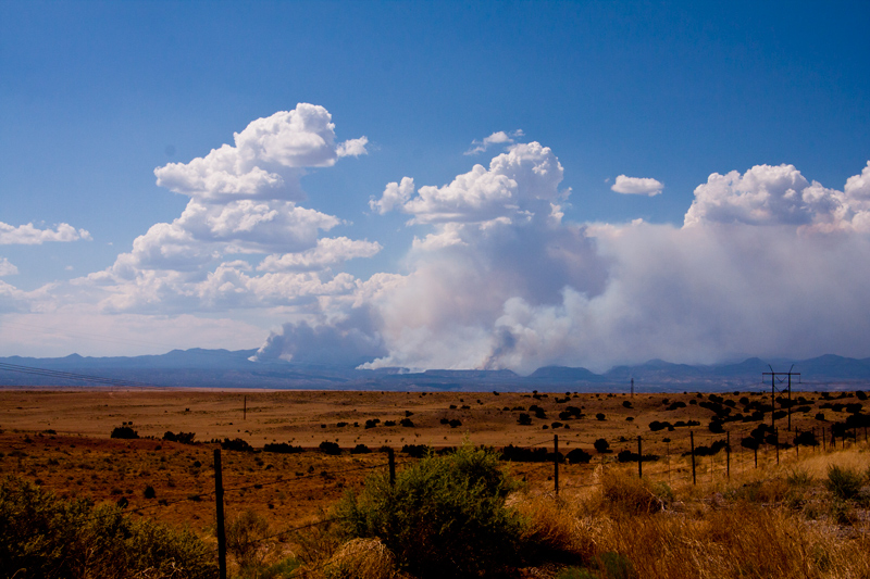 Smoke and Clouds Intermingle