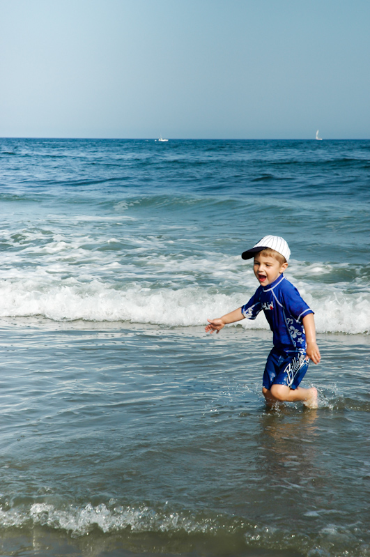 Blue Bathing Suit on Blue Water