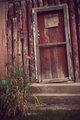Up the steps and thru the door.