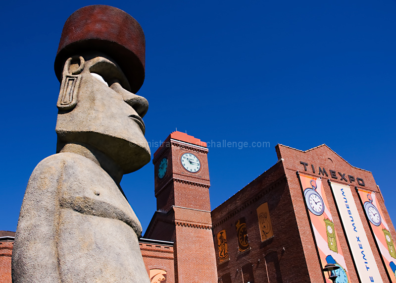 Moai Statue (Sundial) at the Timex Museum