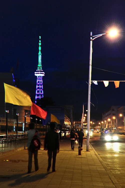 Night fall at Beijing East Rd