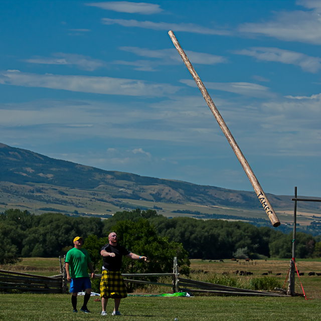 Large Caber Tossed