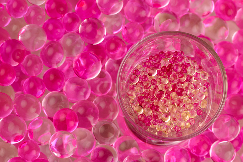 GEL granules + H2O = Pink Paradise...