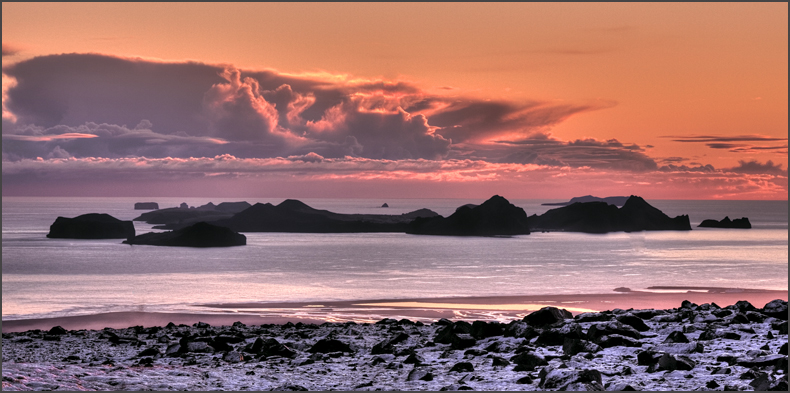 Islands at sunset