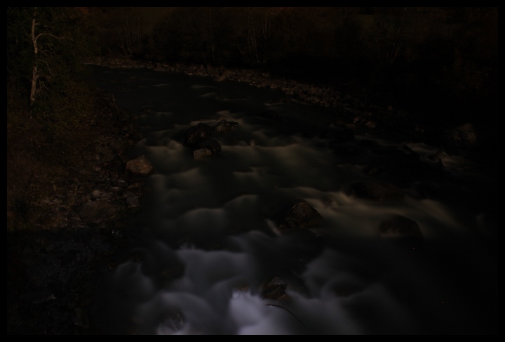 River at night