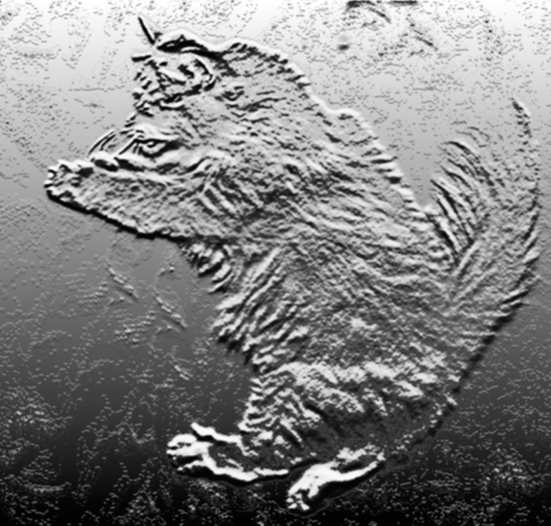 ...as if graven in bas relief upon the white surface, the figure of a gigantic cat...The Black Cat