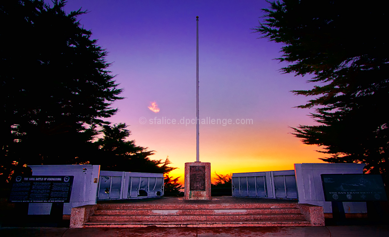 Sunset at the Guadalcanal Memorial  (November 13, 1942)