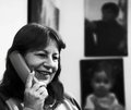 Grandmother talking with her grandchildren